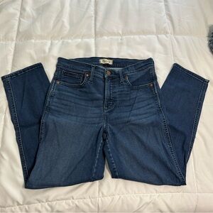Madewell dark wash stovepipe skinny jeans, 29